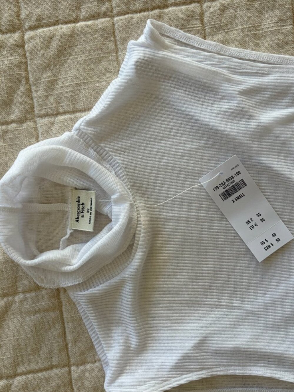 Abercrombie Sheer Rib Layered Turtleneck Top - Picture 4 of 6
